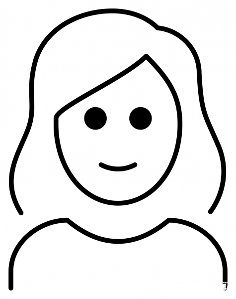 Woman Emoji coloring page image
