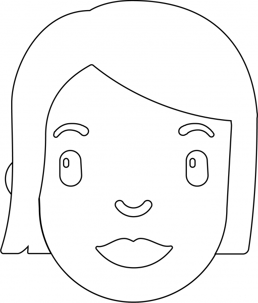 Woman Emoji coloring page image