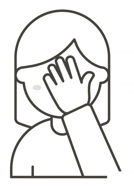 Woman Facepalming coloring page image