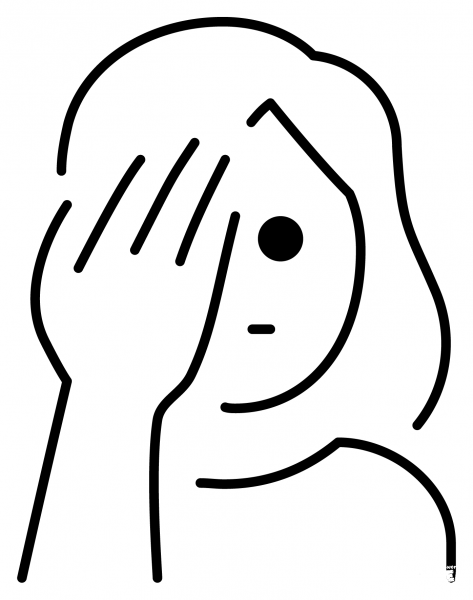 Woman Facepalming Emoji coloring page image