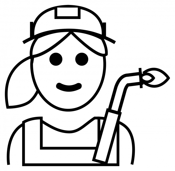 Woman Factory Worker Emoji coloring page image