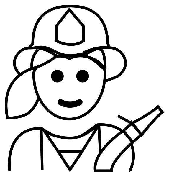 Woman Firefighter Emoji coloring page image