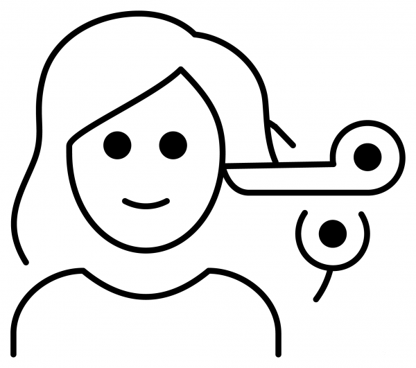 Woman Getting Haircut Emoji coloring page image