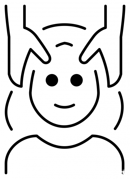 Woman Getting Massage Emoji coloring page image