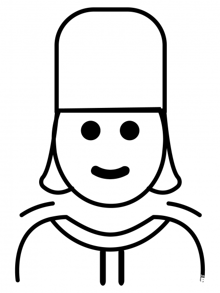 Woman Guard Emoji coloring page image