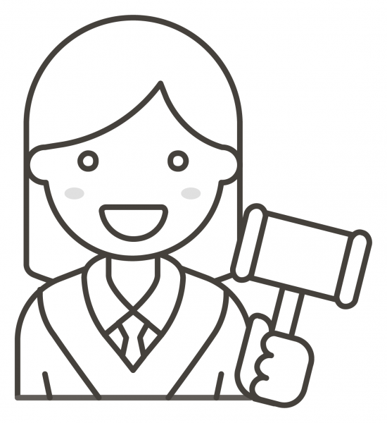 Woman Judge coloring page image