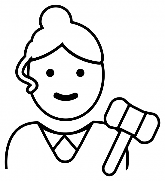 Woman Judge Emoji coloring page image