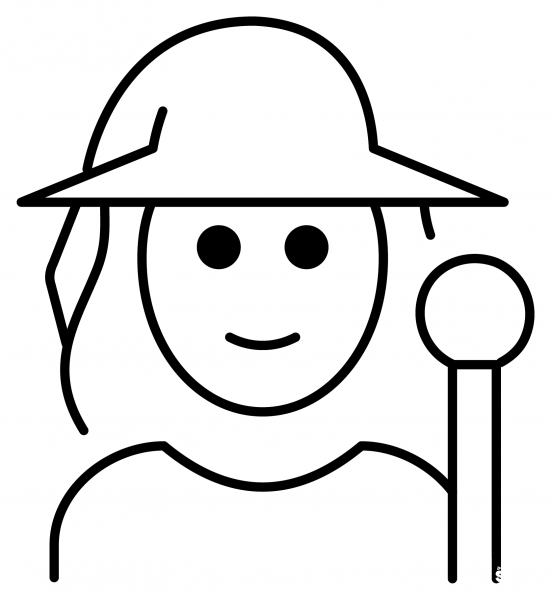 Woman Mage Emoji coloring page image