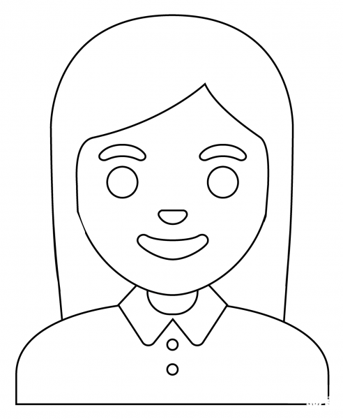 Woman Office Worker Emoji coloring page image