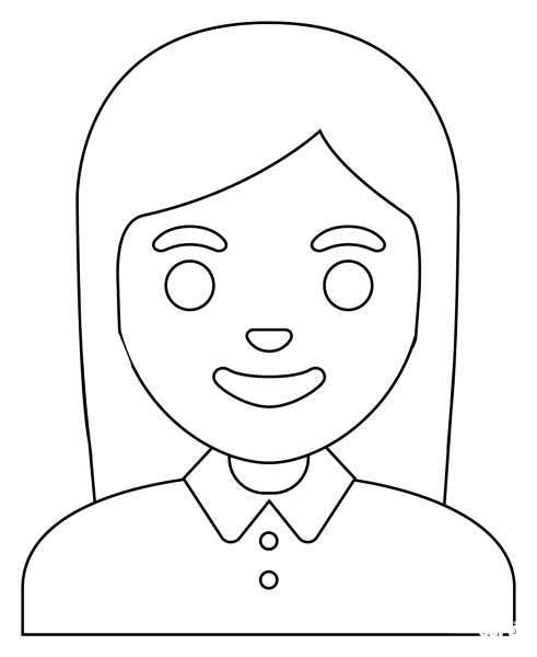 Woman Office Worker Emoji coloring page image