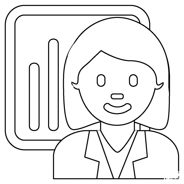 Woman Office Worker Emoji coloring page image
