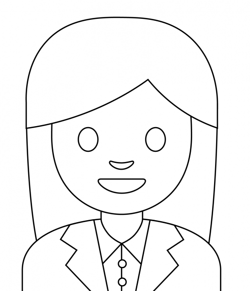 Woman Office Worker Emoji coloring page image