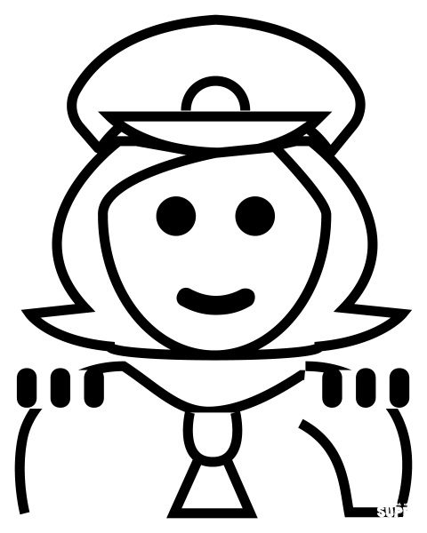 Woman Pilot Emoji coloring page image