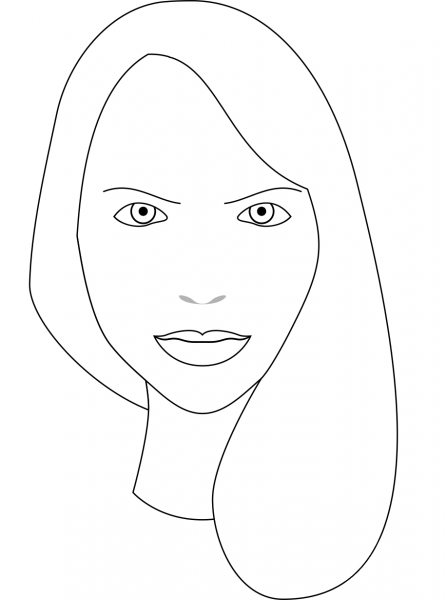 Woman Portrait coloring page image