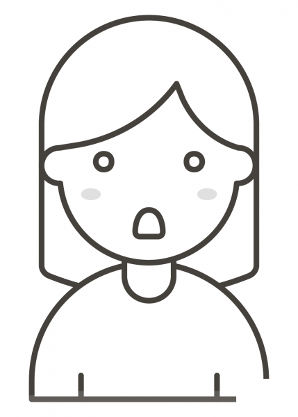 Woman Pouting coloring page image