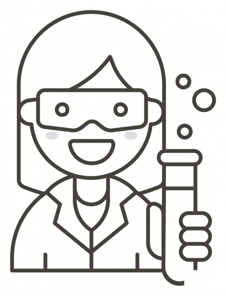 Woman Scientist coloring page image