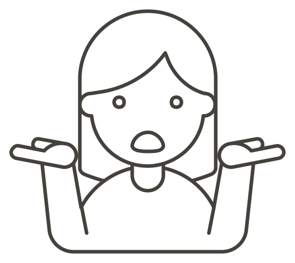 Woman Shrugging coloring page image