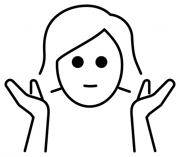 Woman Shrugging Emoji coloring page image
