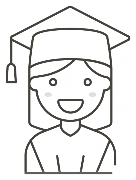 Woman Student coloring page image