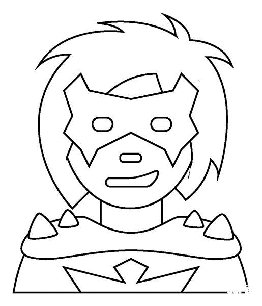 Woman Supervillain Emoji coloring page image