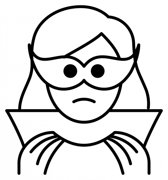 Woman Supervillain Emoji coloring page image