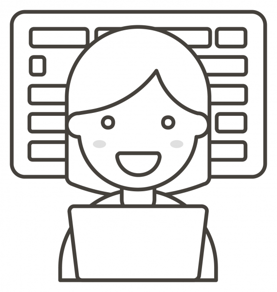 Woman Technologist coloring page image