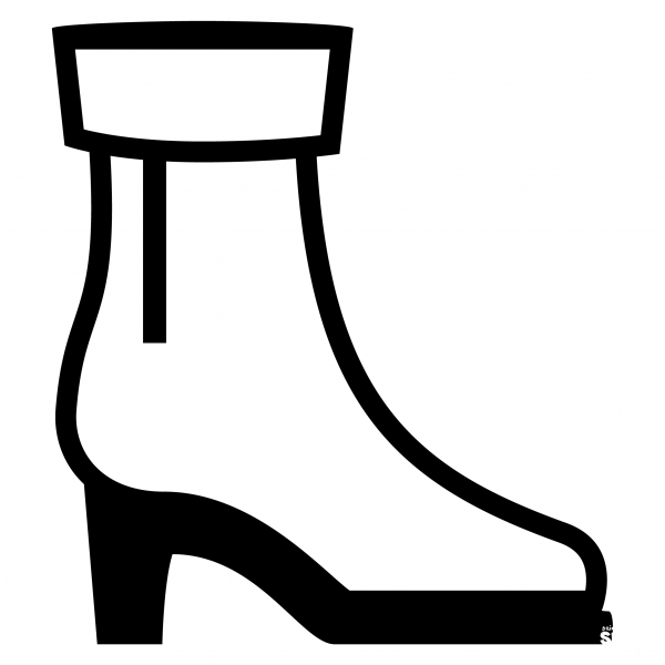 Womans Boot Emoji coloring page image