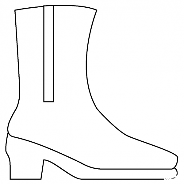 Women’s Boot Emoji coloring page image