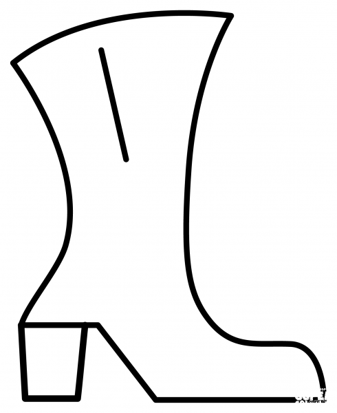 Women’s Boot Emoji coloring page image
