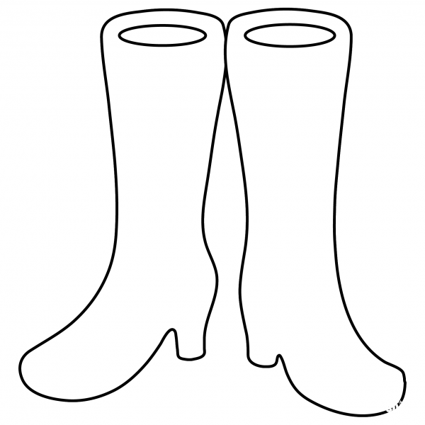 Women’s Boots Emoji coloring page image
