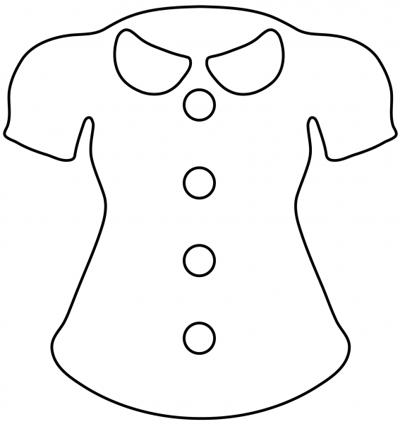 Women’s Clothes Emoji coloring page image