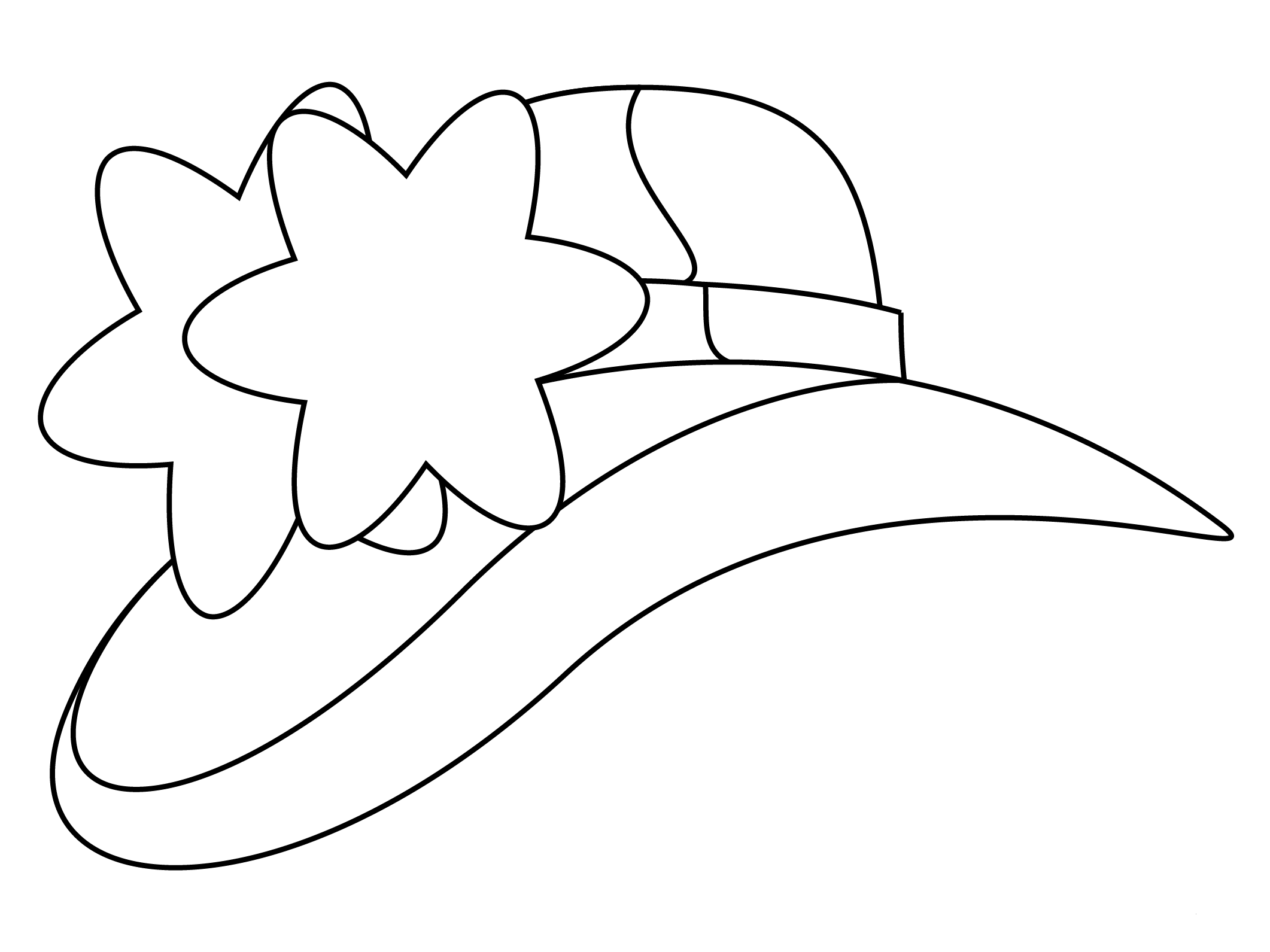 Women's Hat coloring page - ColouringPages