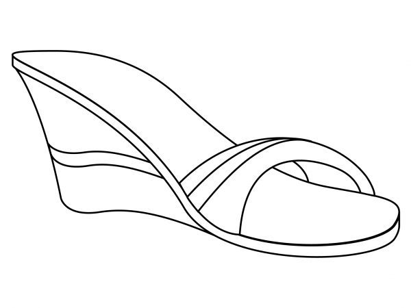 Women’s Sandal coloring page image