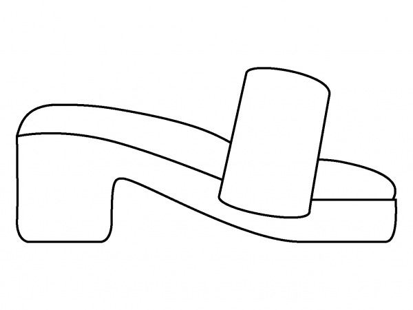 Women’s Sandal Emoji coloring page image
