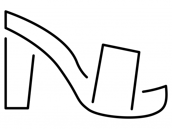 Women’s Sandal Emoji coloring page image