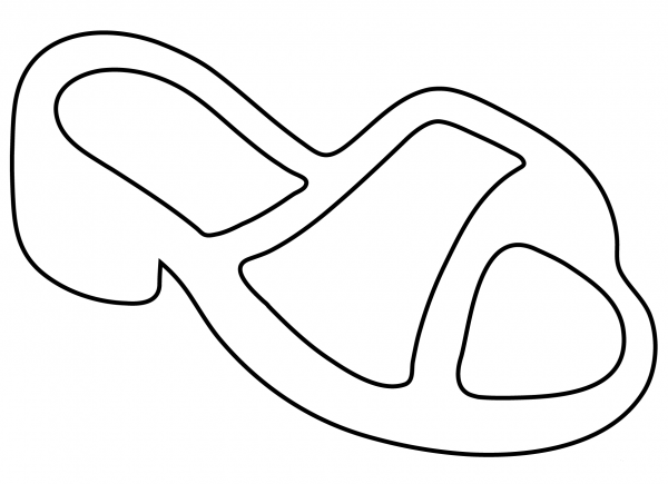 Women’s Sandal Emoji coloring page image
