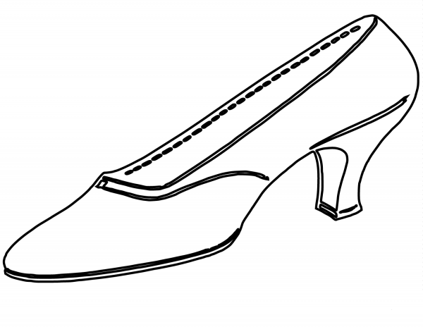 Women Shoes coloring page image