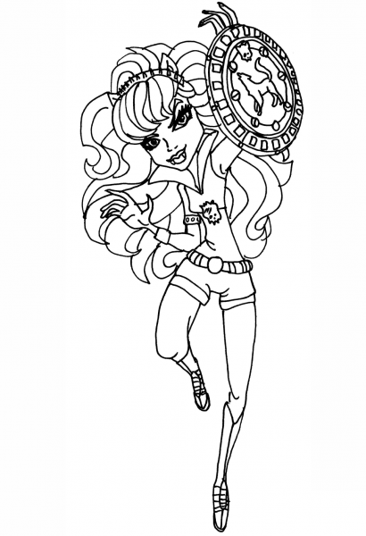 Wonder Wolf coloring page image