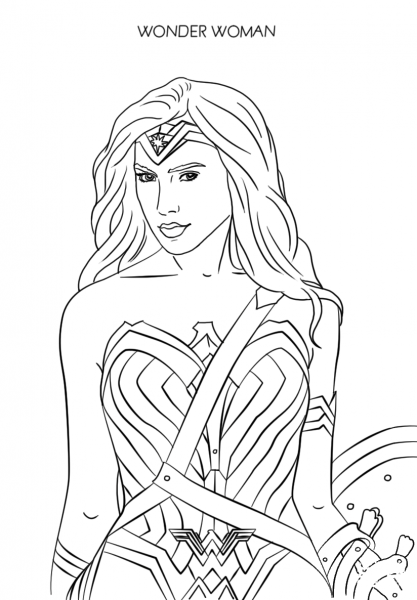 Wonder Woman 2017 coloring page image