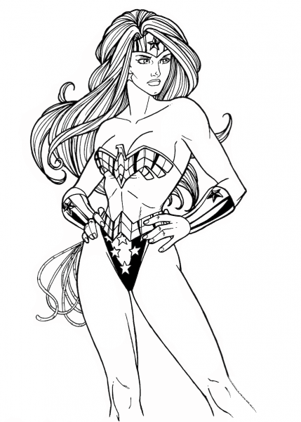 Wonder Woman from DC Comics coloring page image