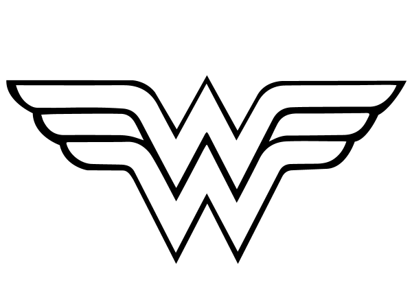 Wonder Woman Logo coloring page image