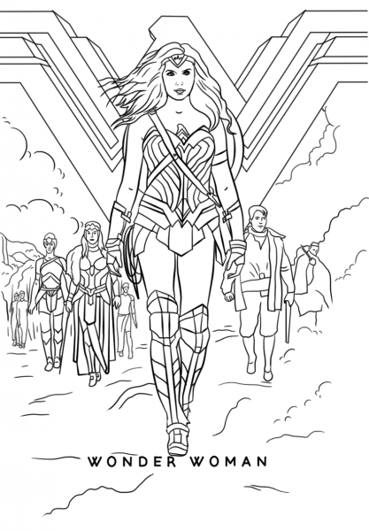 Wonder Woman Movie coloring page image