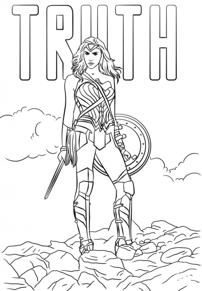 Wonder Woman Truth coloring page image