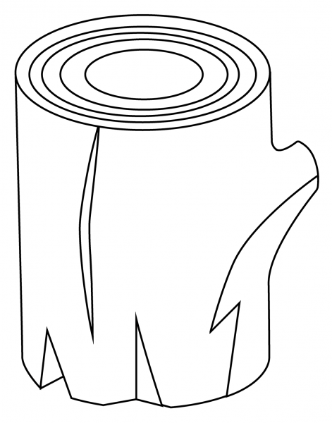 Wood Emoji coloring page image