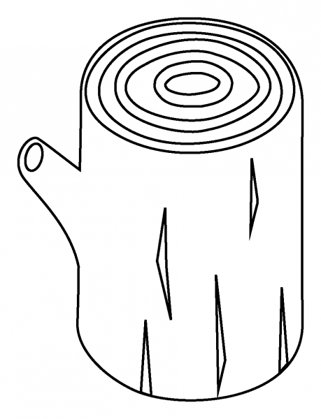 Wood Emoji coloring page image
