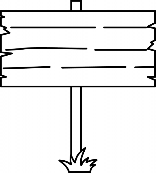 Wood Sign coloring page image