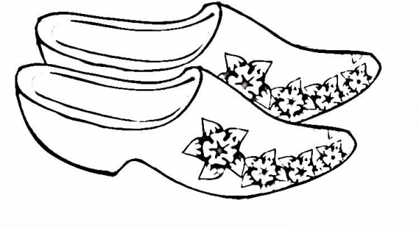 Wooden Shoes  coloring page image