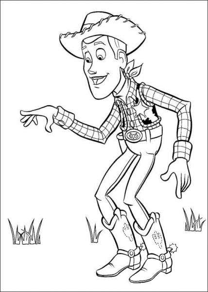 Woody Sheriff  coloring page image