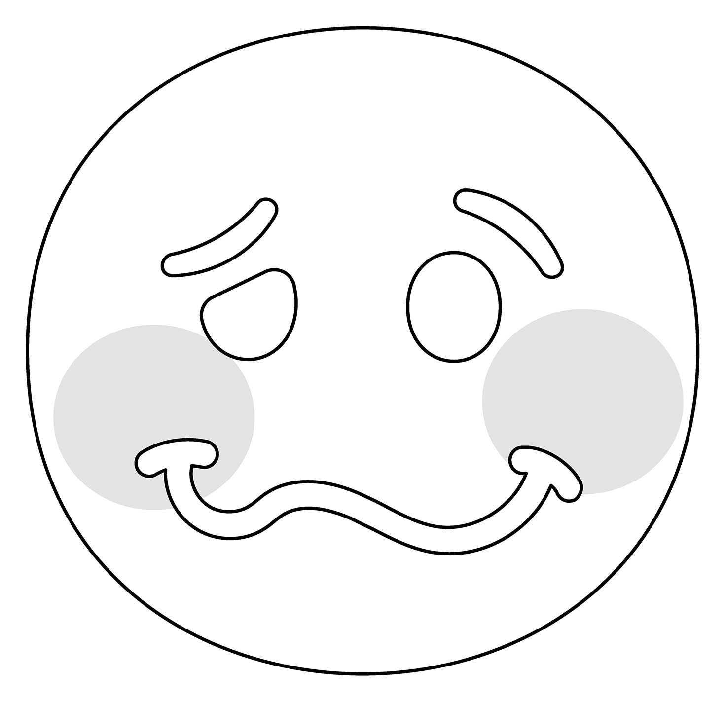 Woozy Face Emoji coloring page - ColouringPages