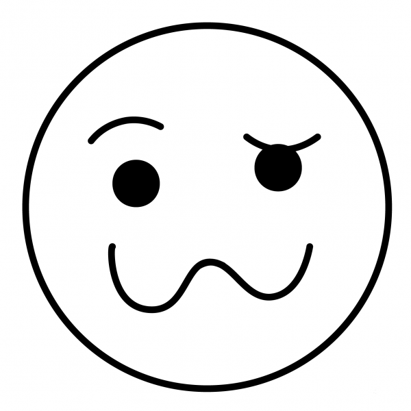 Woozy Face Emoji coloring page image